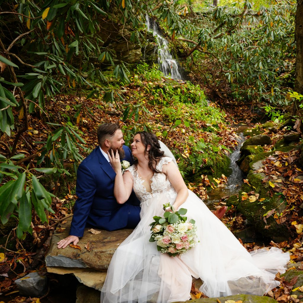 Waterfall wedding in the Smoky Mountains