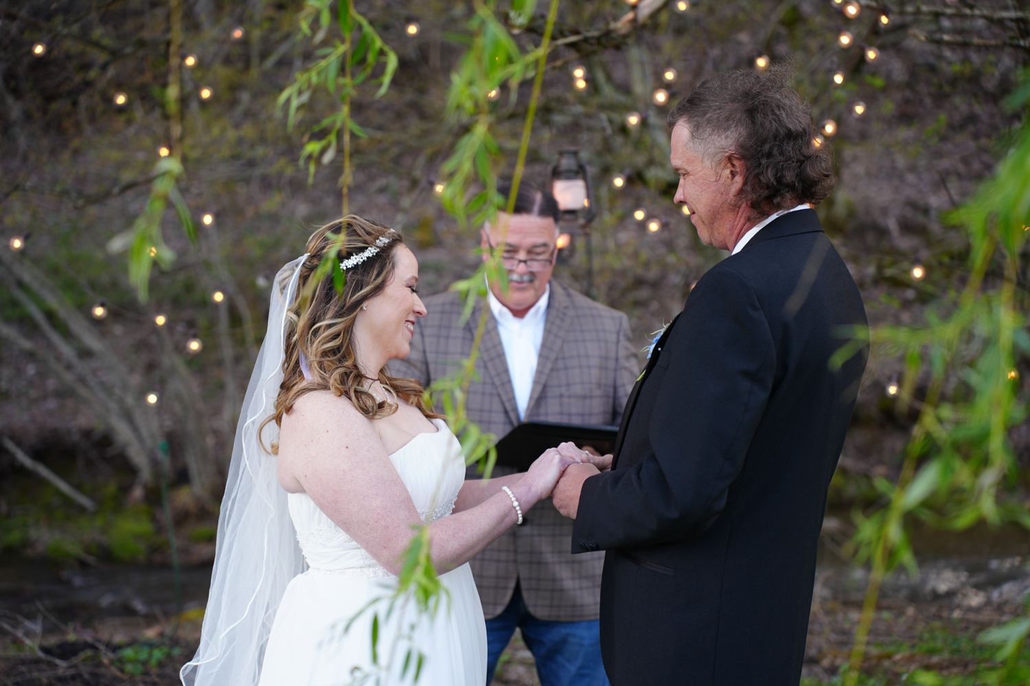 Micro Wedding for Two under a willow tree in the early spring